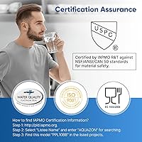 Vista 2 de PUREPLUS 50 Micron 10" x 4.5" Extra Coarse Pleated Sediment Filter for Well Water, Replacement Cartridge for GE FXHSC, Culligan R50-BBSA, Pentek