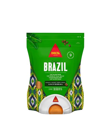 Delta Cafés Origen Brasil - Café Molido - Mezcla Aromática y Tropical - Dulce y Afrutado - 220 g