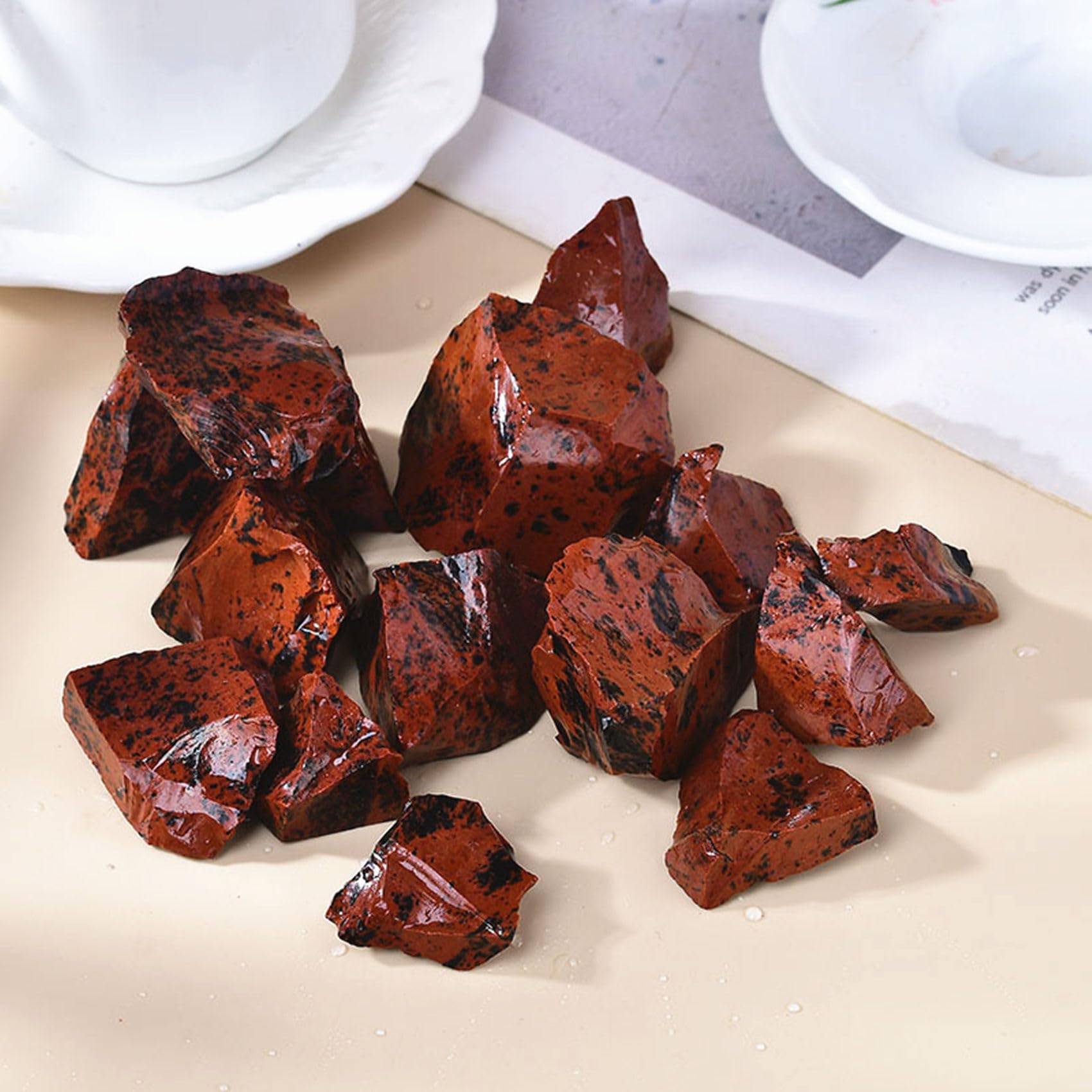 Red Obsidian Raw Crystals Healing Crystals Natural Rough Stones 1.2-2