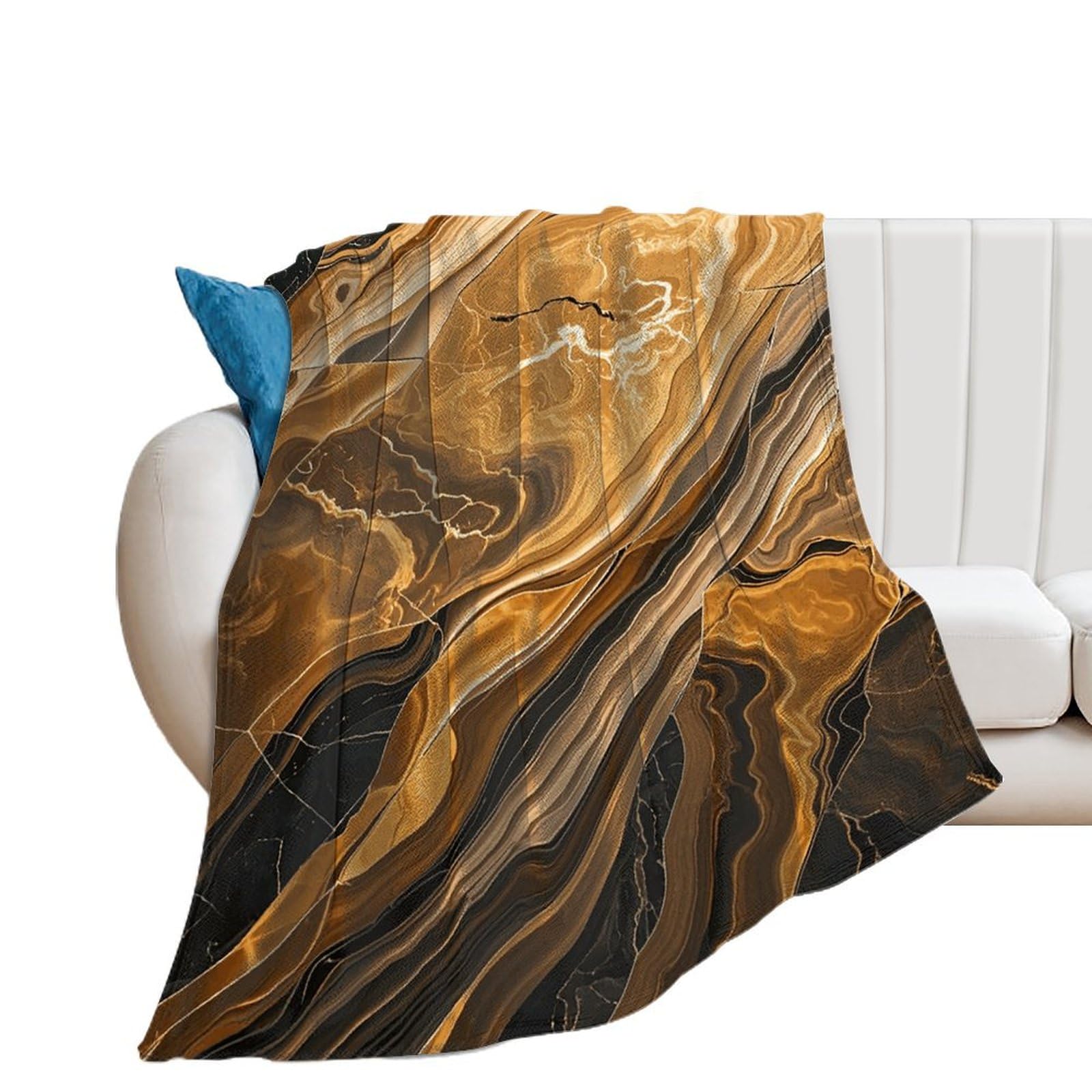 Couverture de lit de luxe en flanelle pelucheuse 152x203 cm