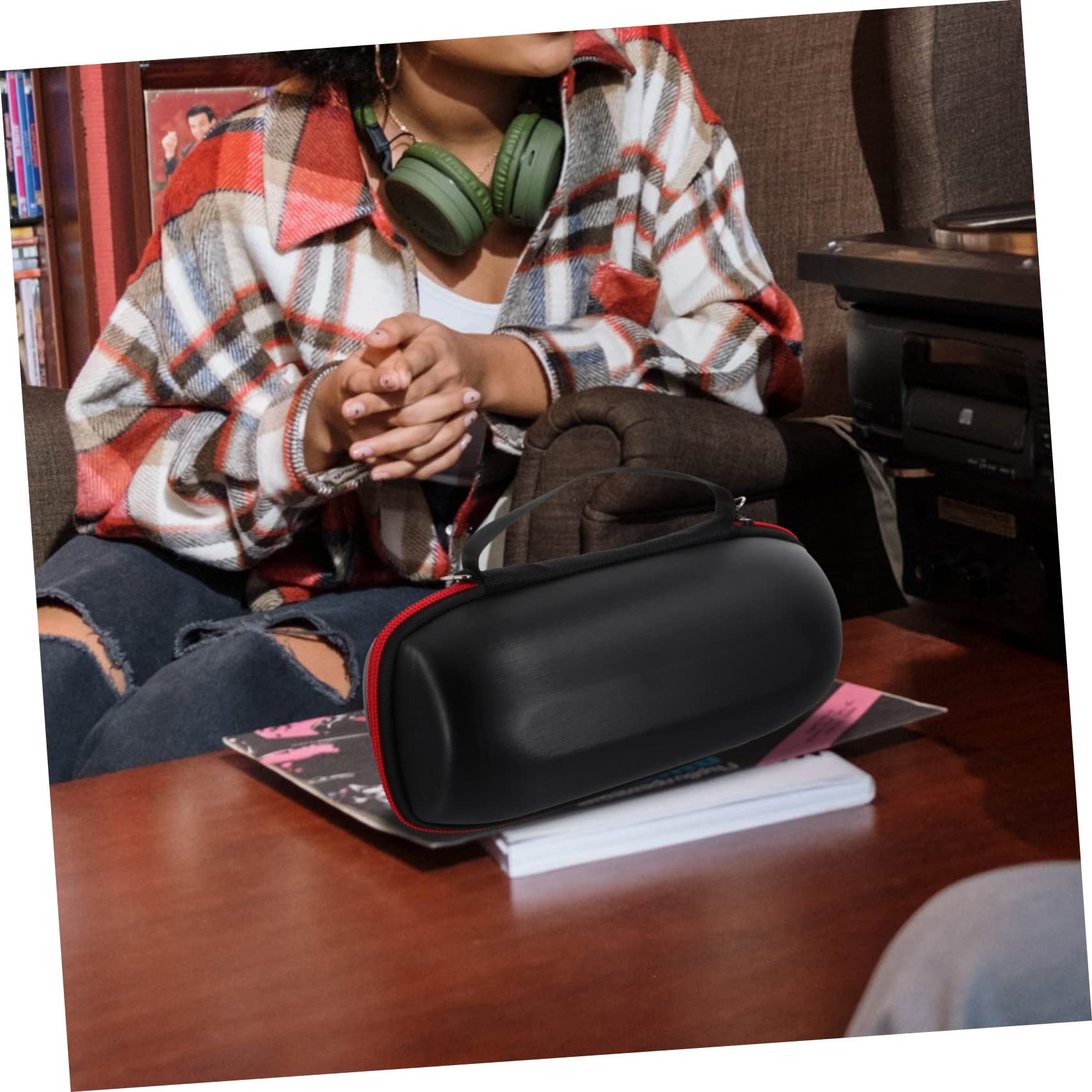 Kisangel 2pcs Eva Bag Storage Case Shockproof Protection Carrying Bag for Lapel Mic Protective Box