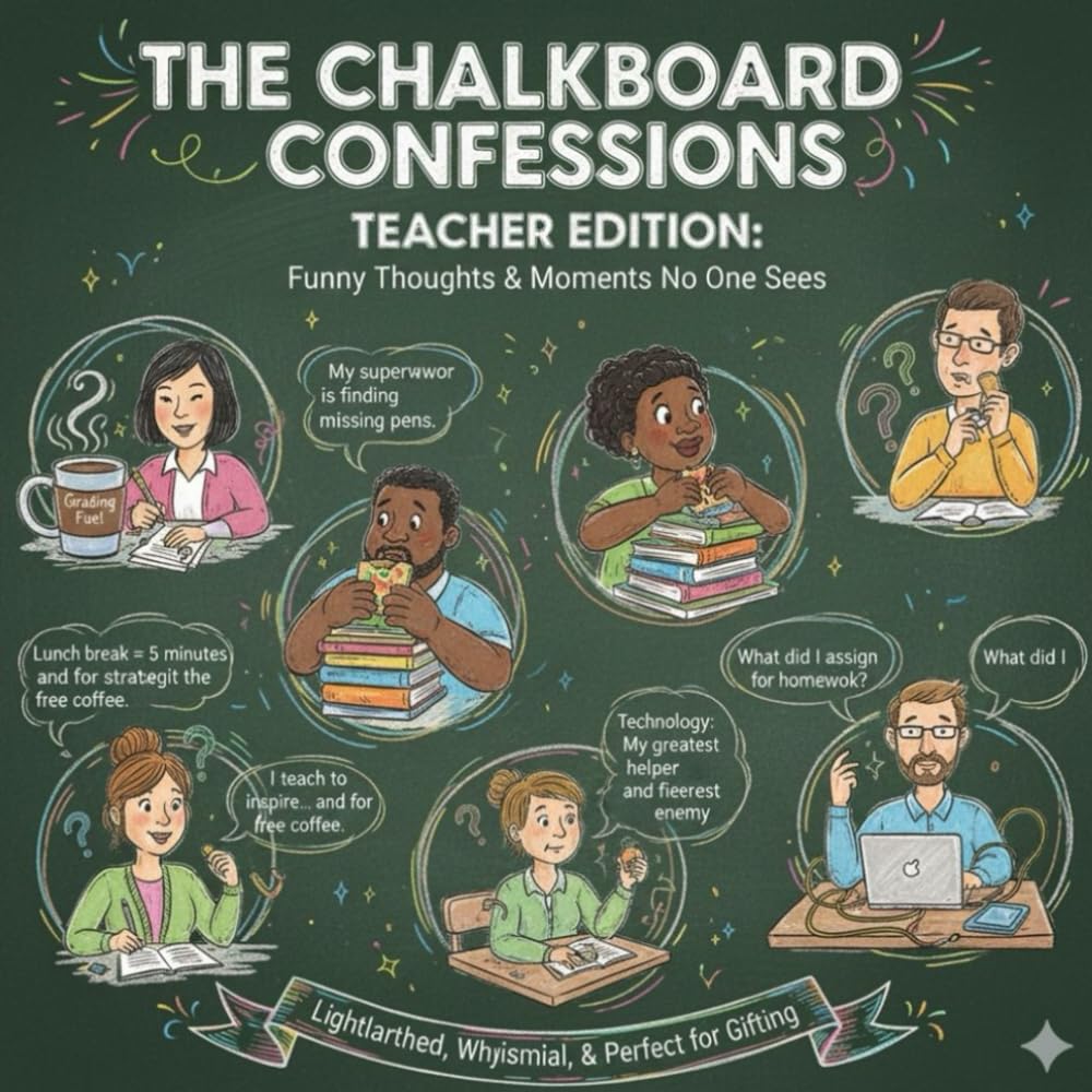 Chalkboard Confessions: Teacher Edition – A Relatable & Hilarious Classroom Coloring Book