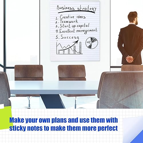 Miniatura 4 de ReliThick 12 almohadillas adhesivas de caballete, 25 x 30 pulgadas, blanco, forrado, 30 hojasbloc, papel de tabla de anclaje para profesores, tabla
