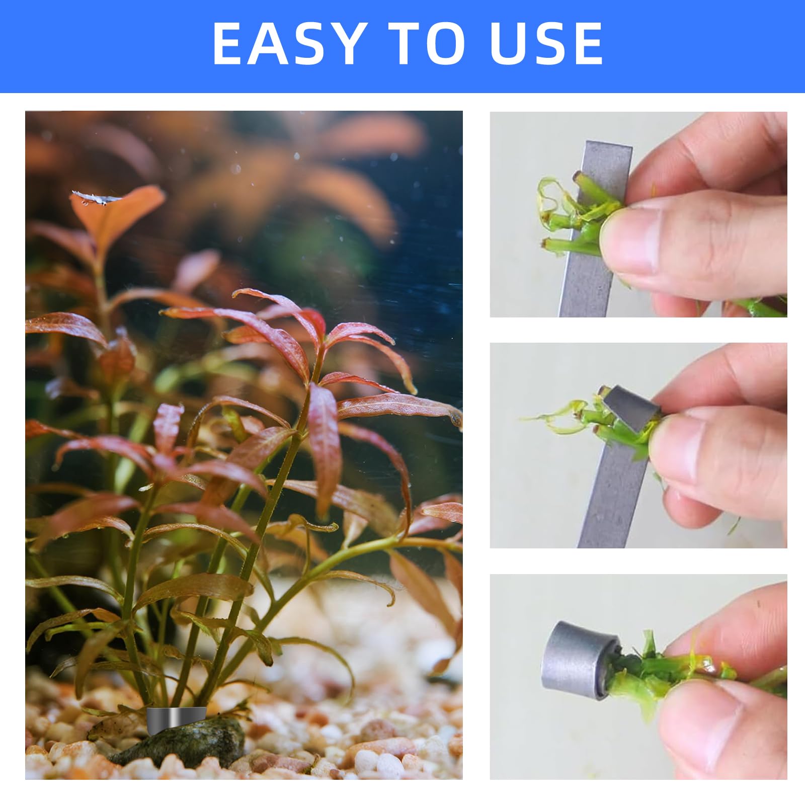 Solvica 5pcs Aquarium Plants Live Weights for Fish Tank,0.5 * 1500mm Aquarium Plant Holder - Image 4