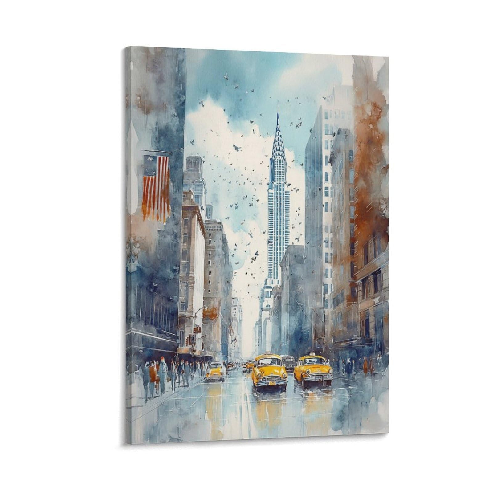 XWYMXZ Kentucky Watercolor Painting Retro Louisville Travel Poster 12x18inch(30x45cm) Vintage Watercolor Canvas Art