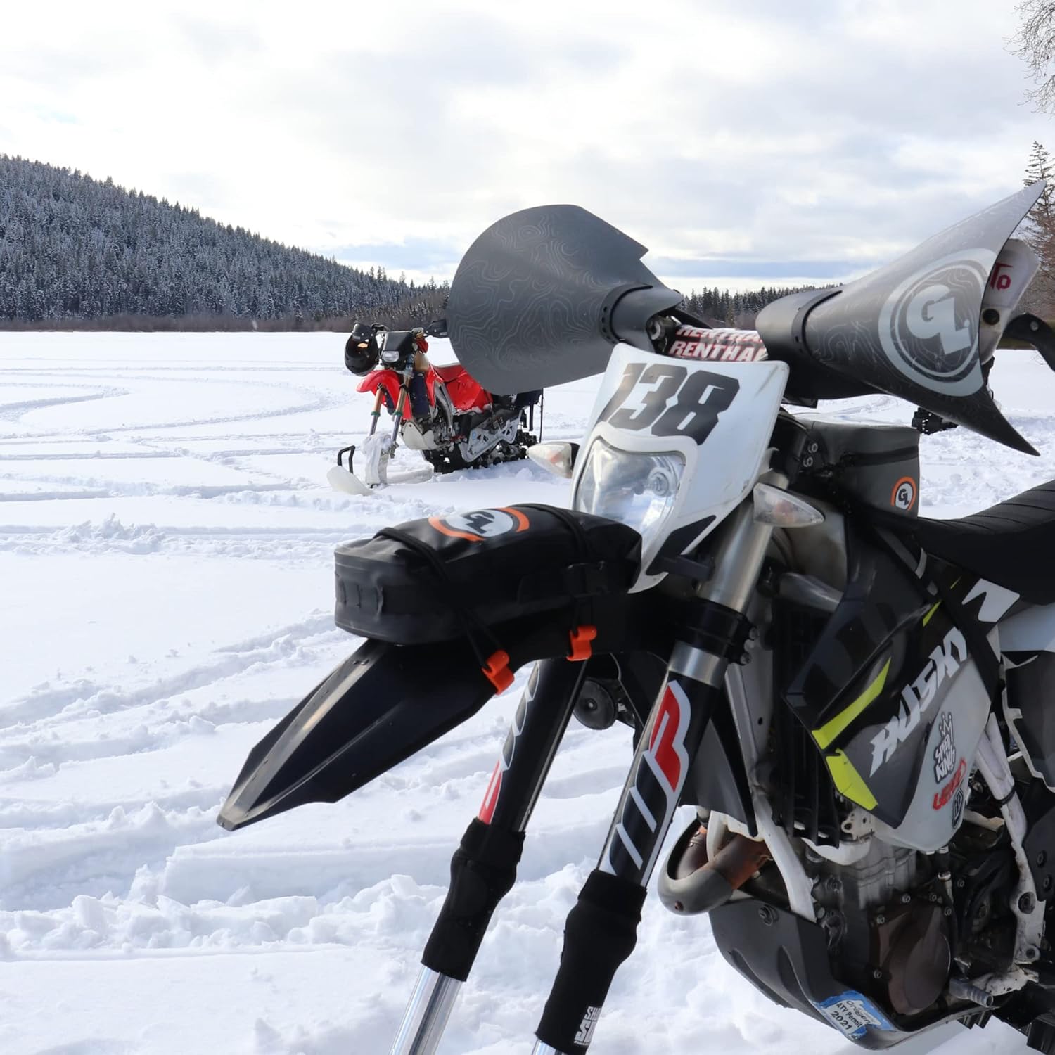 Giant Loop Bushwackers Handguards, Plastic Black Motorcycle Hand Guards, Suitable for Dirt Bikes, Street Bikes, Snow Bikes, ATVs, Snowmobiles & More