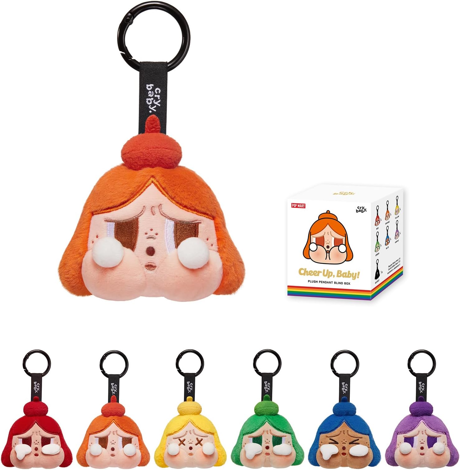 POP MART Crybaby Cheer UP, Baby! Series-Plush Pendant Blind Box, Crybaby Blind Box Figures, Random Design Action Figures Collectible Toys Home Decorations, Holiday Birthday Gifts, Single Box