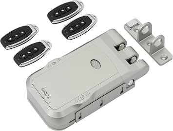 ARREGUI CI30P Invisible Security Door Lock with 4 Remote Controls | Anti-Theft | Anti Smash | Electronic Door Lock | Smart Lock | Interior Lock | Silver