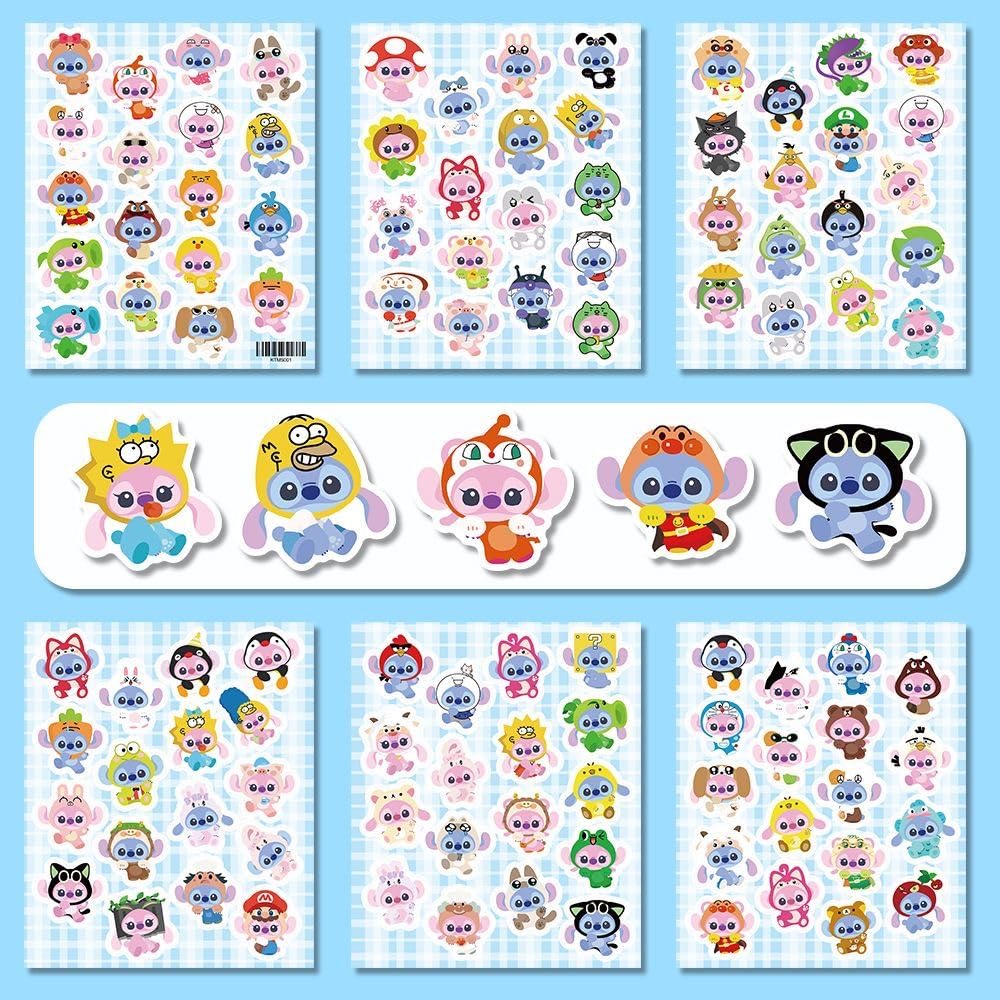 Lilo & Stitch Stickers Book Cosplay: Vinyl Stanley Cup Accessories 100 Pieces Waterproof - Stitch Party Favors for Girls Boys - Car Wall Decals