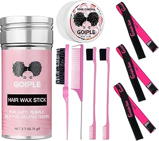 Goiple 3PCS Elastic Bands for Wig Edges, Lace Frontal Melt Wig Melt Band for Lace Front Laying Edges - Adjustable Wig Band Install Accessories with Hair Wax Stick Set