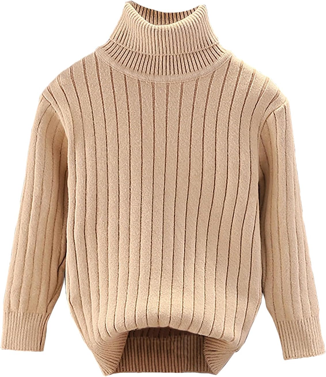 Suéter de malha com gola rolê para meninos e meninas tamanho 2-7 anos