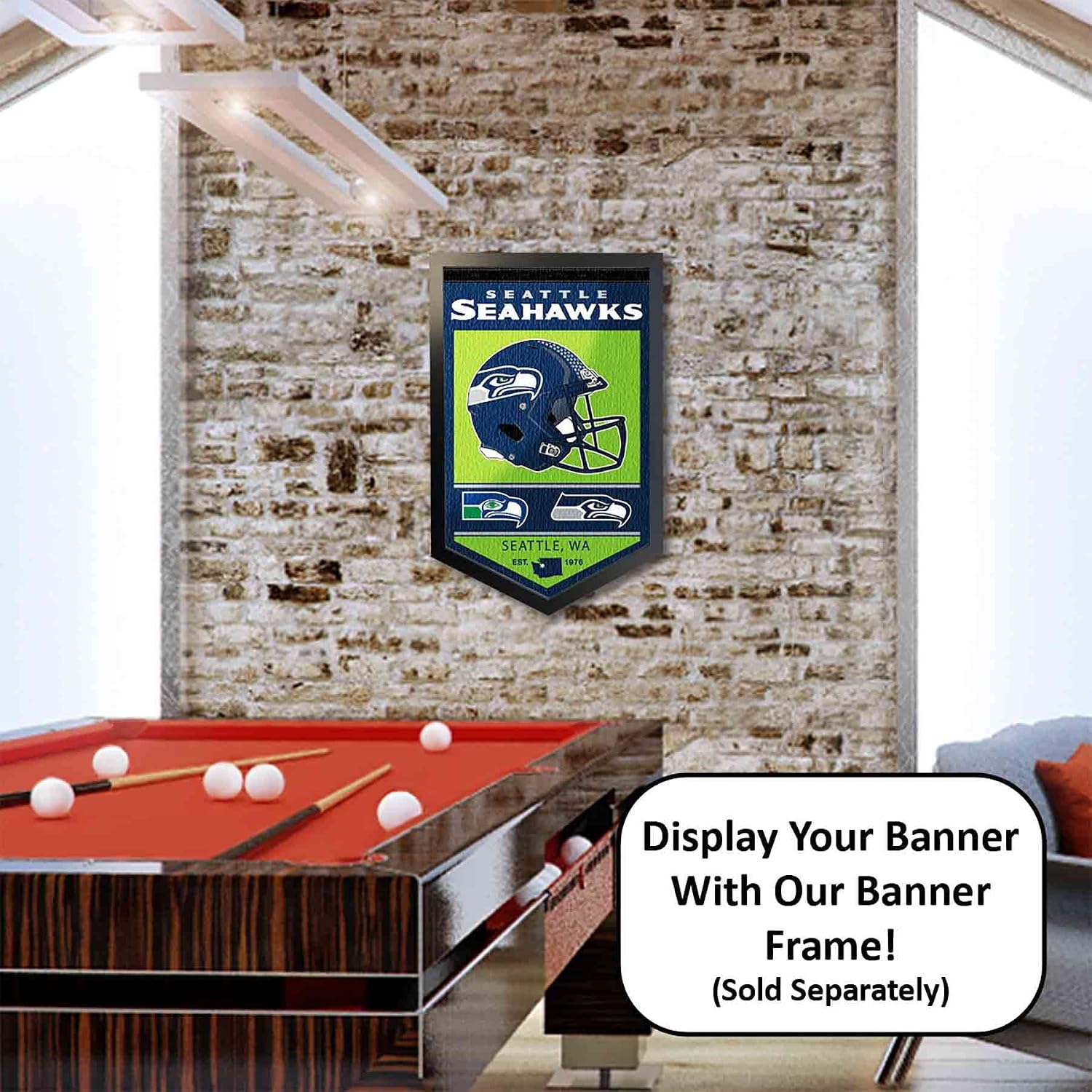 WinCraft Seattle Seahawks Heritage History Banner Pennant