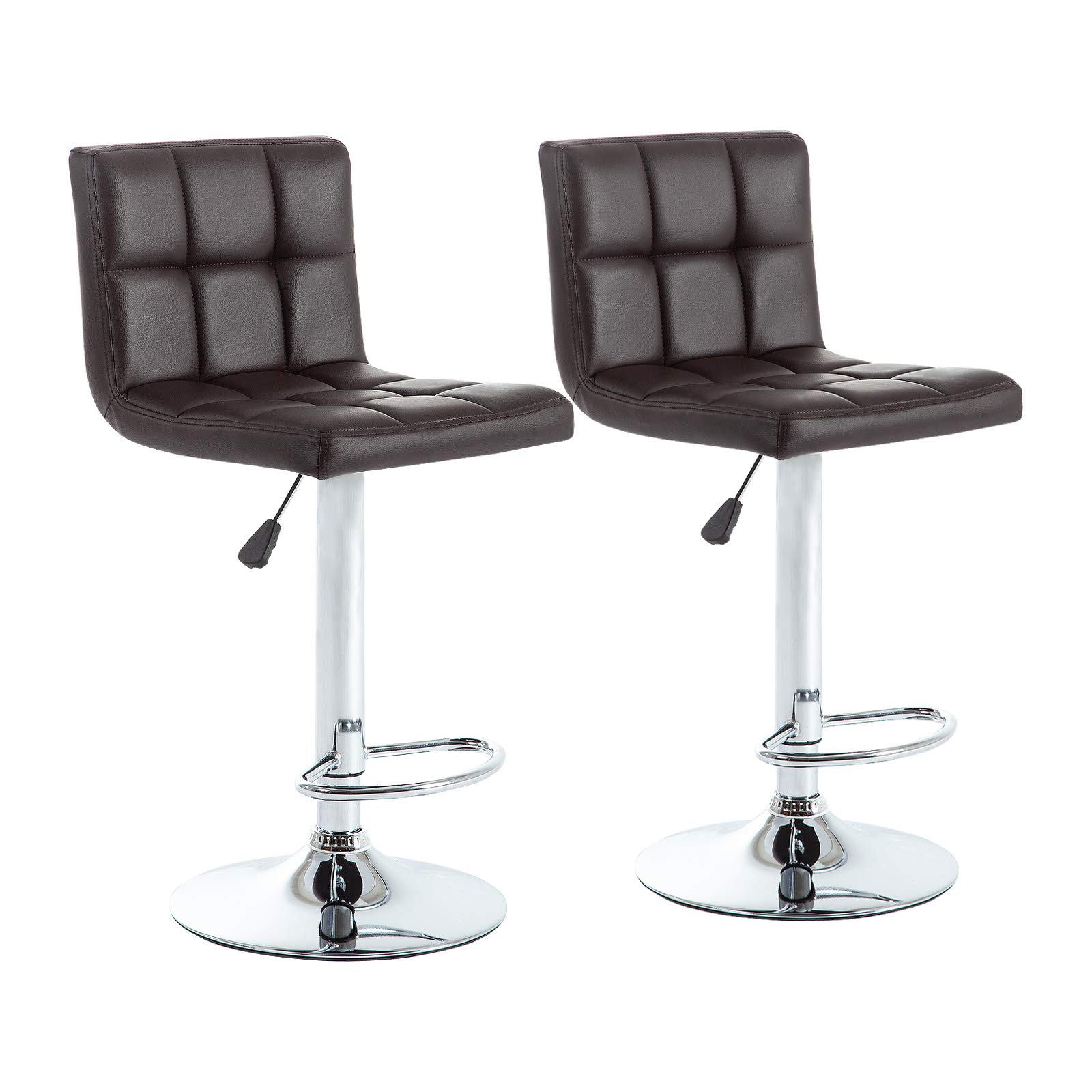 Buy GOTMINSI Modern Bar Stools Set of 2, PU Leather Adjustable Swivel