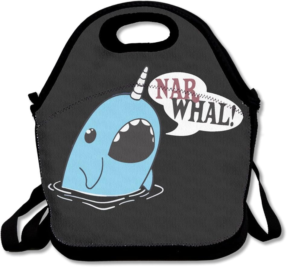 Narwhal Coolest Animal Lunch Bag Lunch Tote Lunch Box Handbag For Kids And Adults