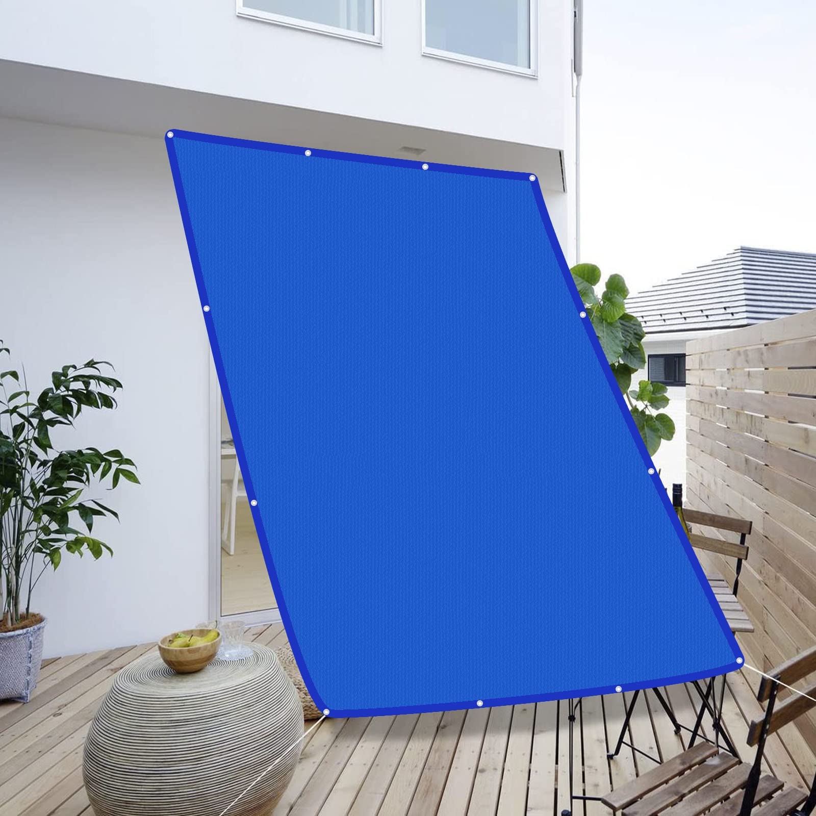 Voile d'ombrage 4.5 x 5.5 m imperméable résistant UV avec oeillets