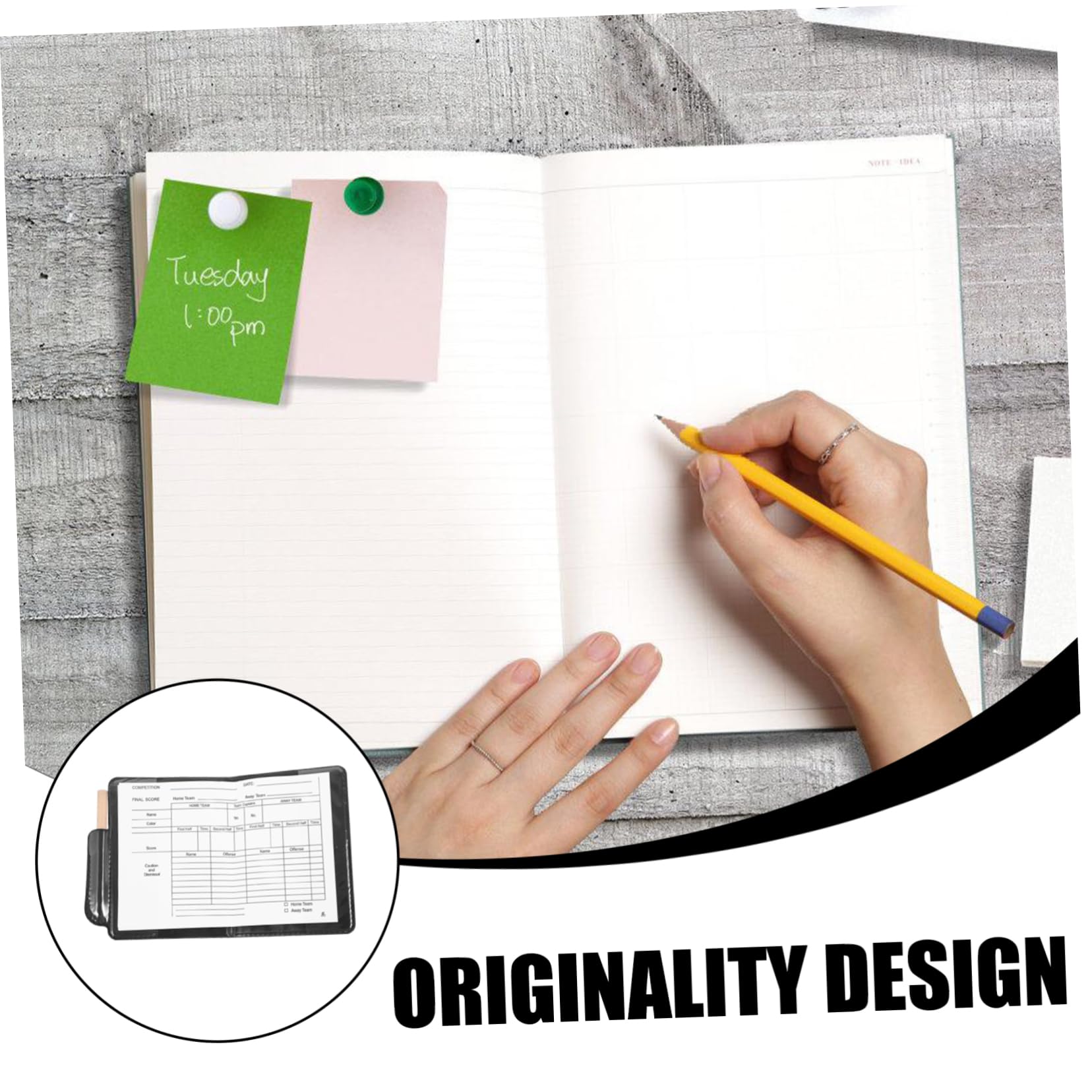 ifundom 1Set Portable Referee Card with Pen Multi Function Soccer Match Accessory Write Cards Convenient Wallet for Sports Officials