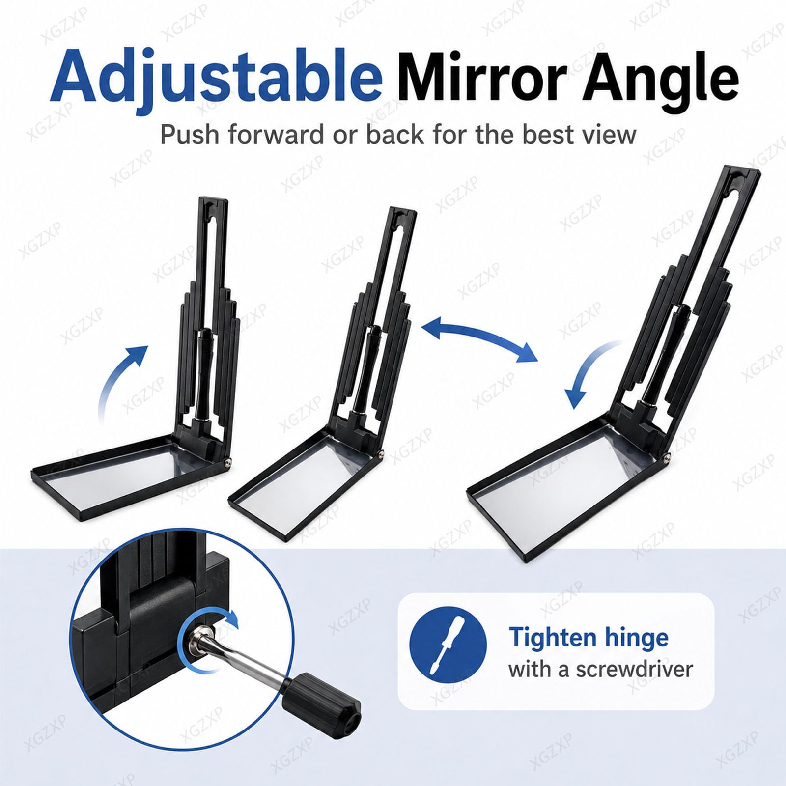 Miroir Dinspection Télescopique, Miroir À Manche Extensible avec LED, Longueur 16-45 Cm, Rétractable Et Pliable, pour Linspection des Dessous De Caisse De Voitures Et Autres Objets