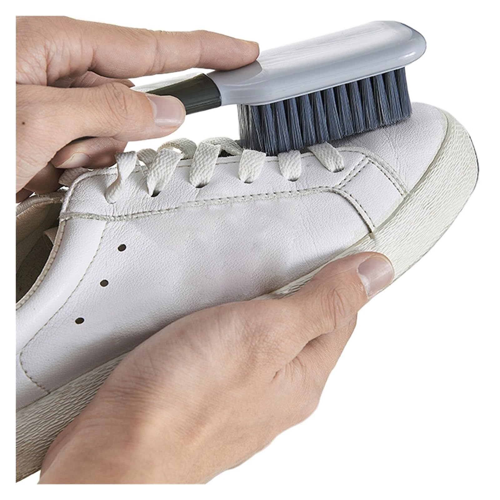 Set di 2 spazzole per scarpe + spazzola per bucato, multiuso, riutilizzabile, per la pulizia della casa, vestiti, scarpe, ABS, sensore di velocità anteriore (E)