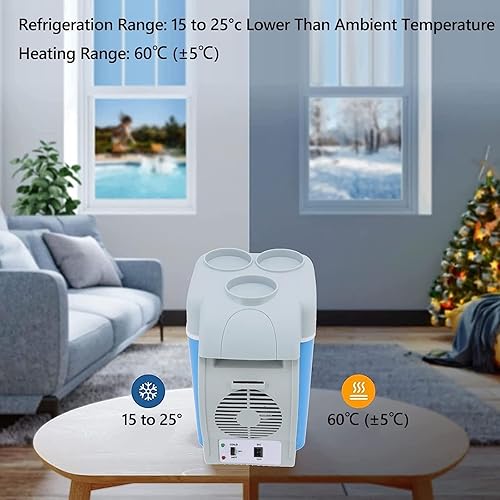 Miniatura 7 de Enfriador eléctrico portátil, 7.5L, coche 12 V, mini refrigerador de bajo ruido, con función de refrigeración y calefacción, enfriador de coche,