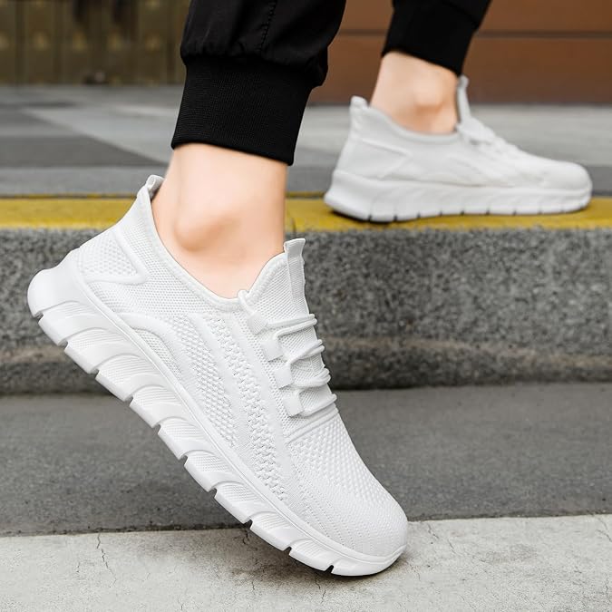 Trainers Mens Shoes Mesh Slip On Walking Running Sneakers Lightweight Gym