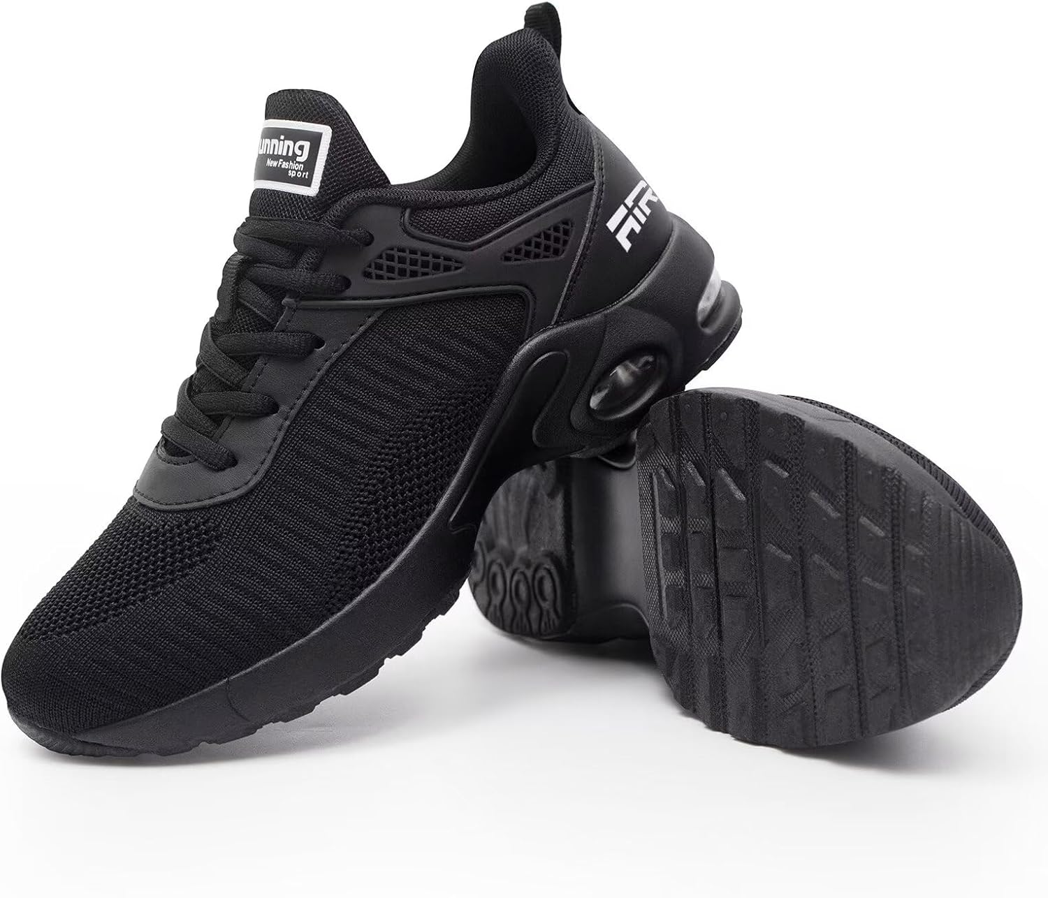 Akk Women Air Shoes Running Sneakers Tennis Walking Shoes Mesh Breathable Gym Work Fashion Sneakers 10 A All Black