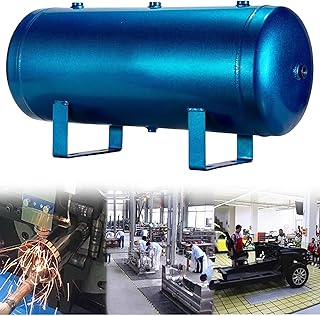 エアタンク 3 5 10 15 20 ガロン圧縮空気貯蔵タンク、工場ショップファミリー用取り付けキット付き水平予備ガスタンク、ポータブル高圧ガスコンテナ(3 Gallon (12 L))