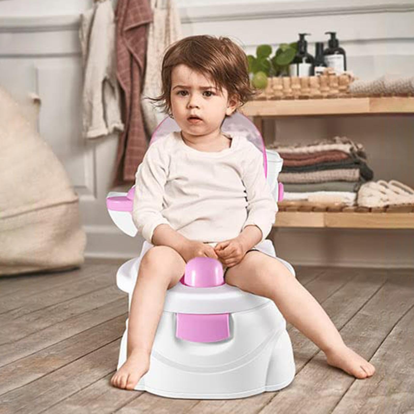 Töpfchen-Trainer-Toilette | Spritzwassergeschützte | Töpfchentrainingstoilette mit Papierstange | Töpfchentrainingssitz für Kleinkinder