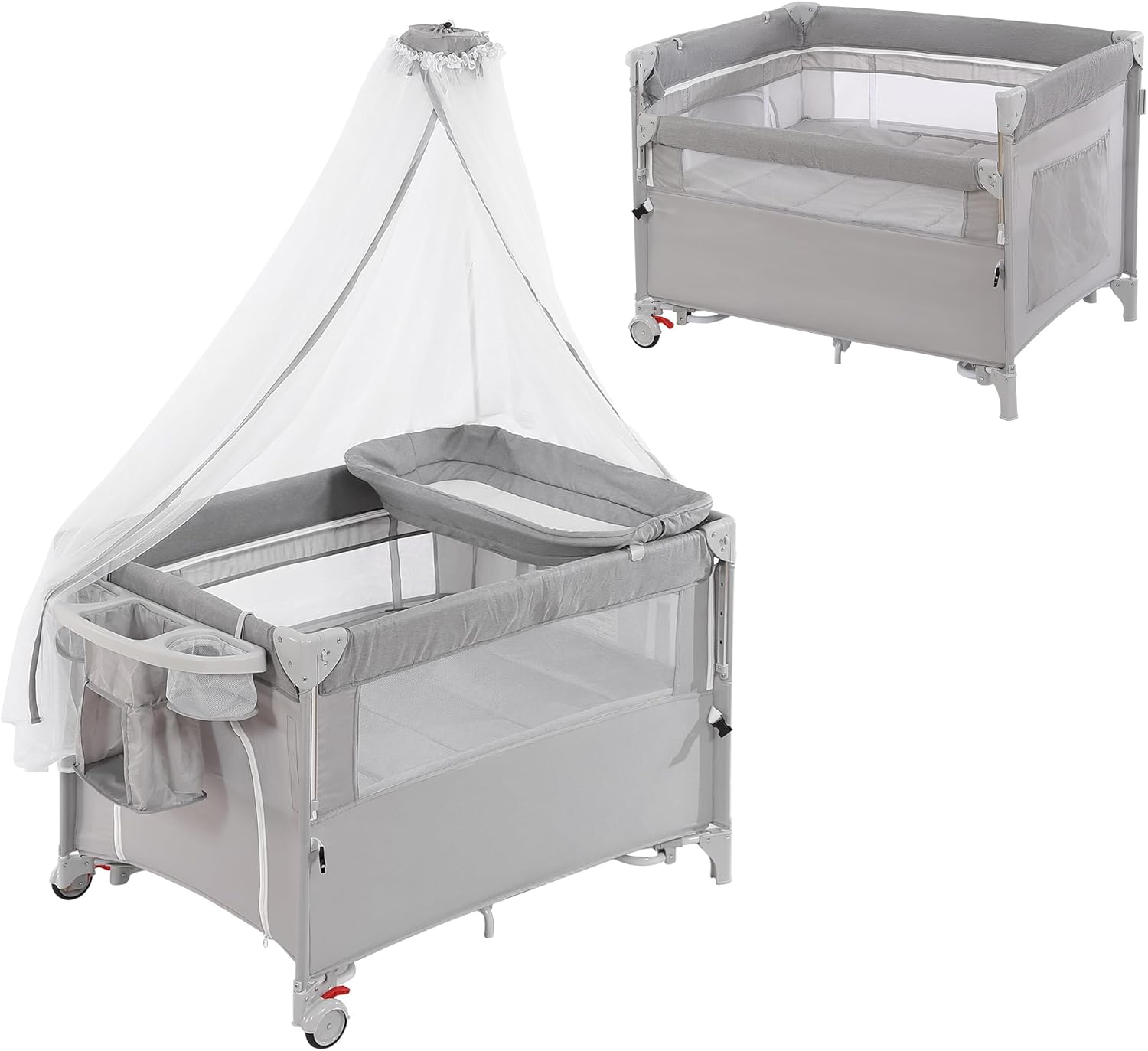 Yilucess ベビーベッド 折りたたみ キャスター付き 新生児 0ヶ月から〜 Amazon.co.jp: Yilucess ベビーベッド 添い寝 折りたたみ ベビーベッド