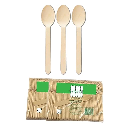Miniatura 1 de Perfect Stix Cucharas desechables de madera de 6 pulgadas de longitud (paquete de 100)
