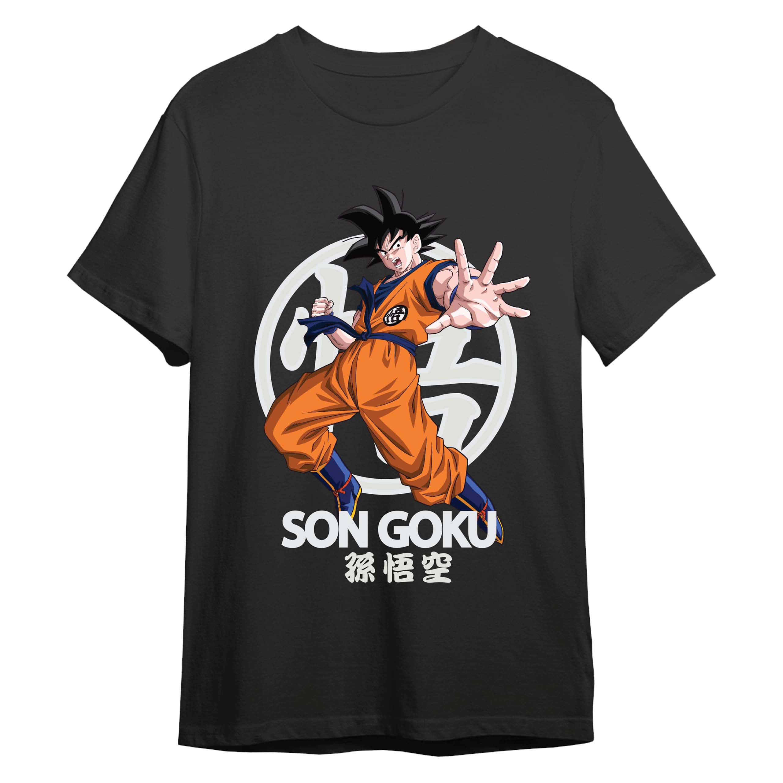 Dragon Ball Z Camiseta | Artículo Licenciado Oficial | Goku | Negro | XXL