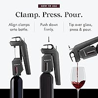 Vista 4 de Coravin Timeless Three Plus Sistema de preservación de vino Protector de vino Con 2 cápsulas de gas argón puro y aireador de vino Negro