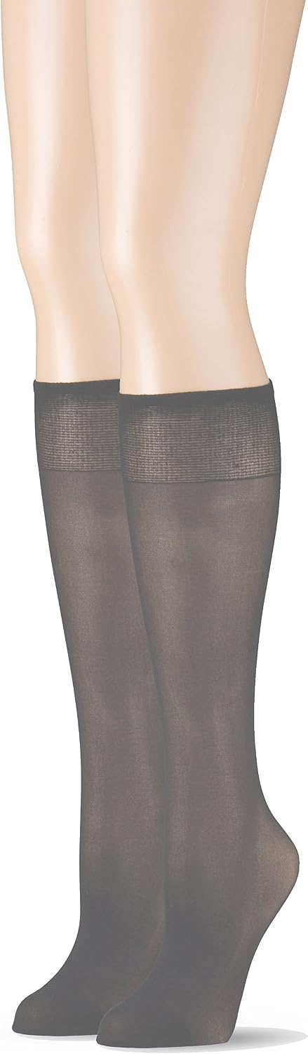 EMEM Apparel Women's Plus Size Queen Ultra Soft Microfiber Knee High Stockings 2-Pack