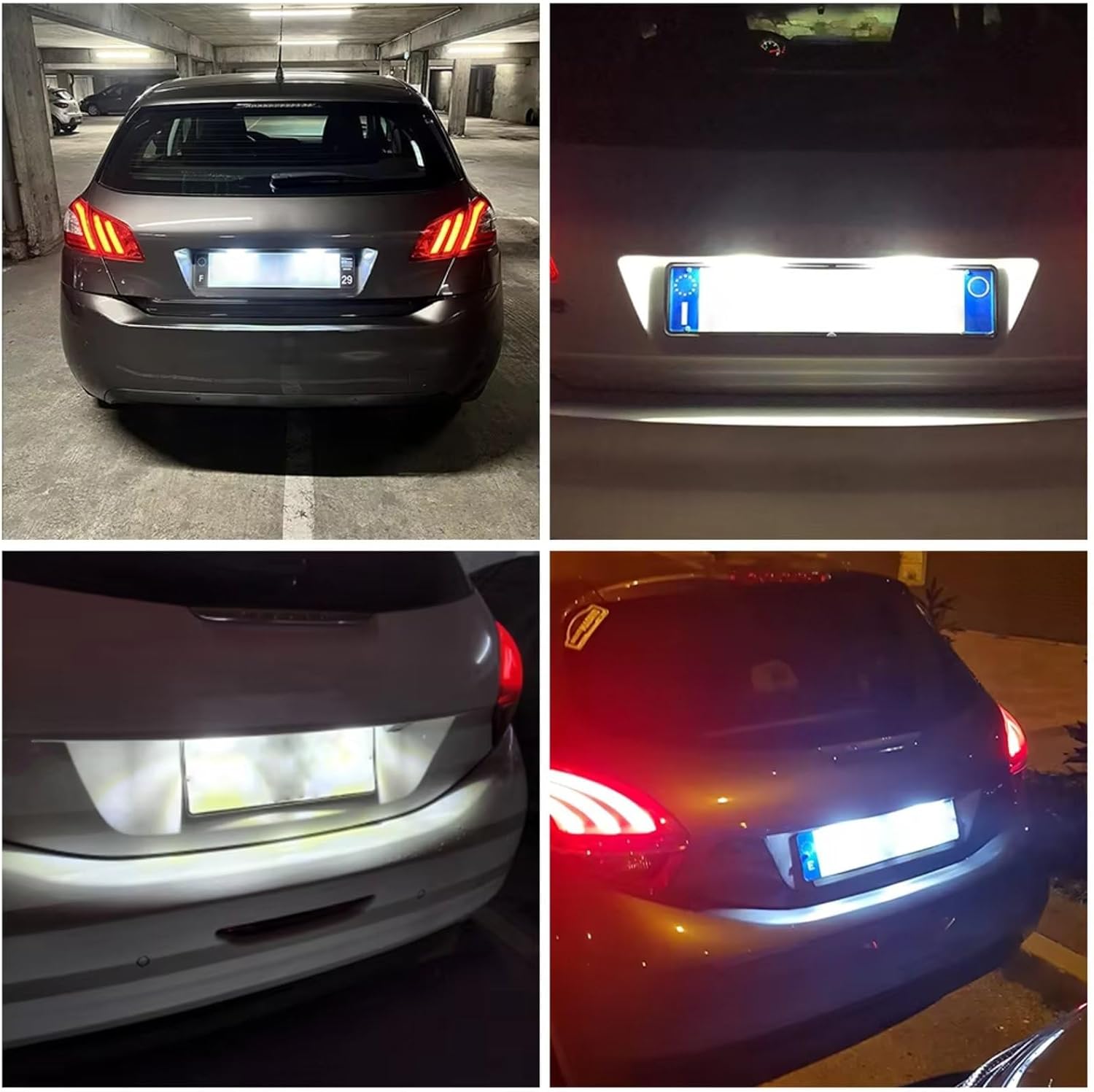 License Plate Light Kit Compatible With Peugeot For 207 For CC 2006 2007 2008 2009 2010 2011 2012 2013 2014 Automotive License Plate Lamps Number Plate Light Kit 9682403680