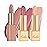 Oulac Metallic Nude Lipstick Set 3PCS, Comfortable Creamy Texture, Smooth No Grainy Feeling, Vegan & Gluten Free, Full-Coverage Lip Makeup, 3 X 4.3 g, 603+GM04+GM06