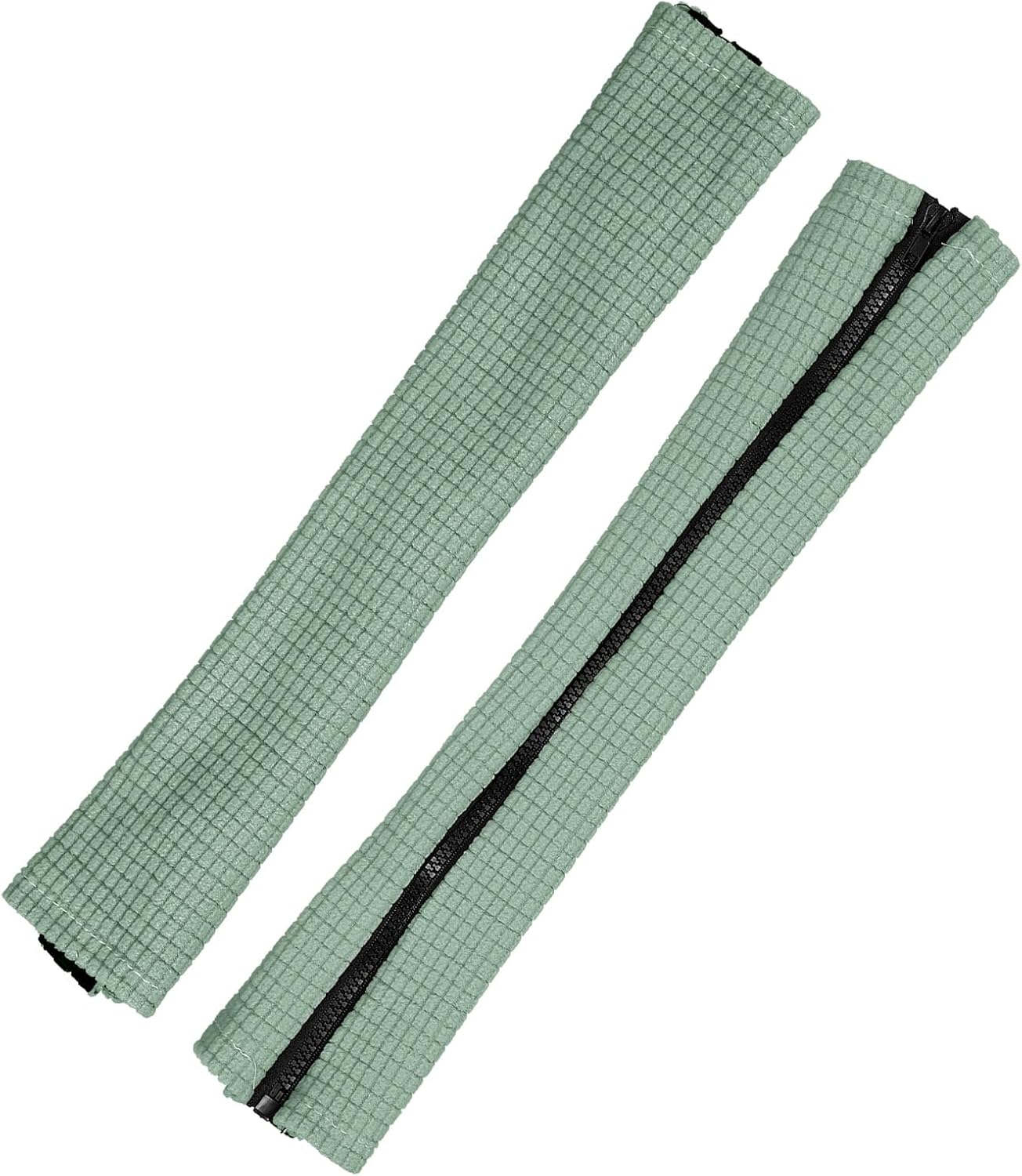 PATIKIL 18x4.3 in Office Chair Armrest Covers, 1 Pair Office Chair Arm Covers Long Computer Chairs Arm Rest Cover with Zipper Removable Rest Slipcover Hand Rest Protector, Pine Green