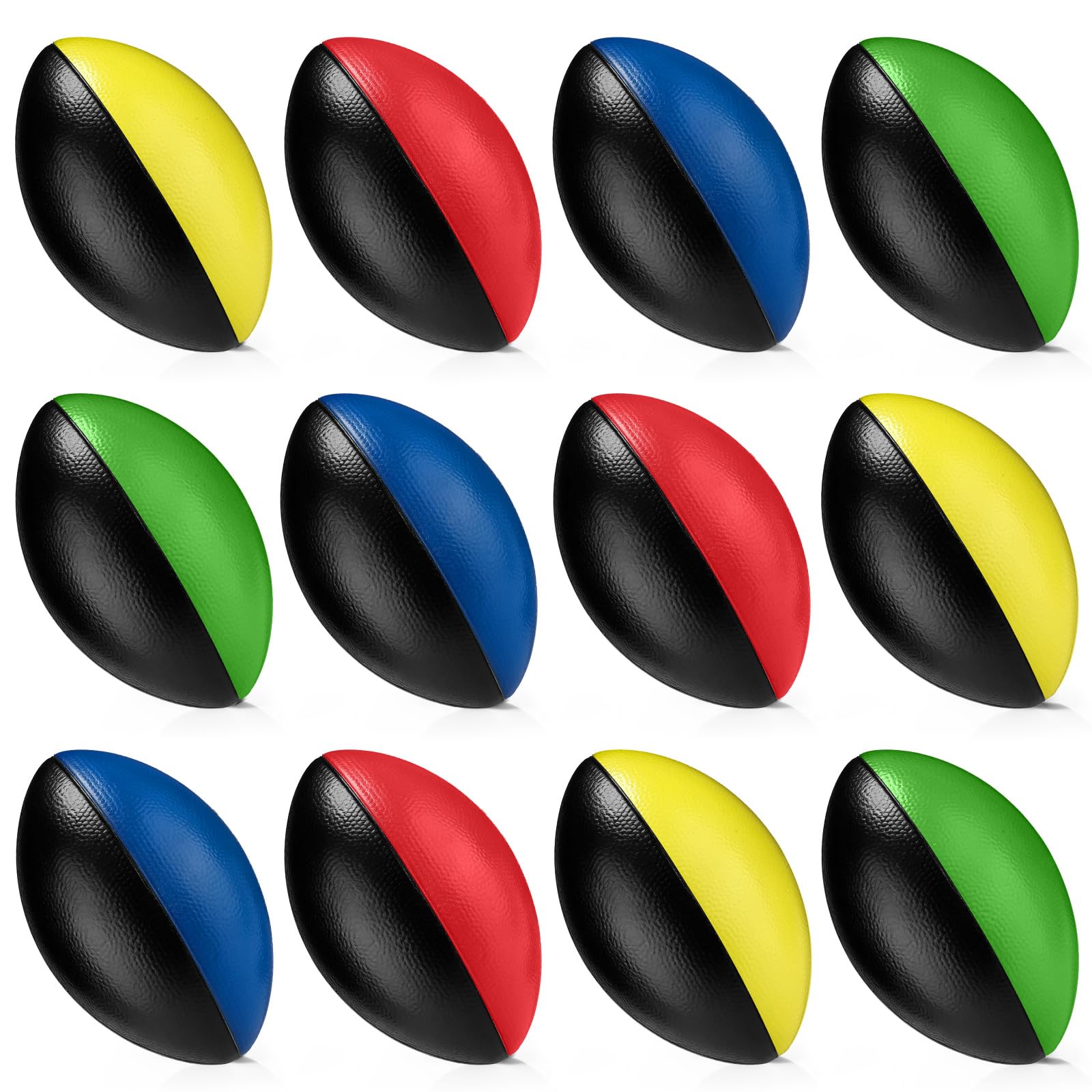 Snapklik.com : 12 Pcs Mini Footballs For Kids Spiral Foam Football Bulk ...