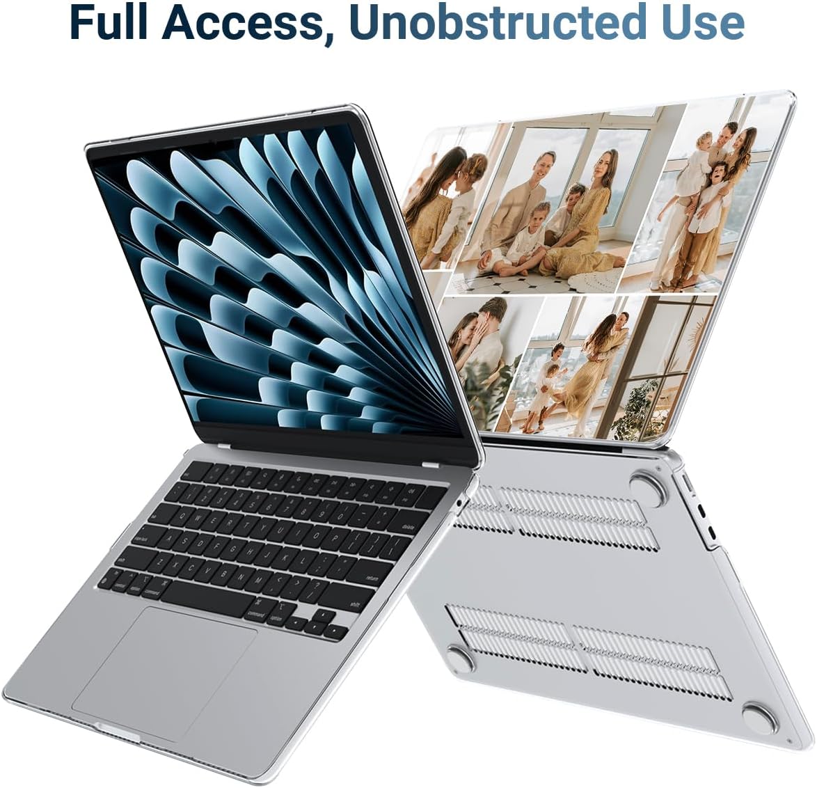 Photo Case for MacBook Pro 13 inch A1278 with CD-ROM, Custom Personalized Pictures Collage Text Hard Plastic Shell Cover Release 2012 2011 2010 2009 for Mac 13", Gift for Family, Clear Transparent - Image 7