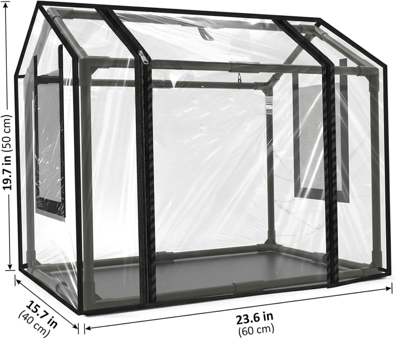 Mini Greenhouse Indoor, 23.6x15.7x19.7in Small Greenhouse with Sturdy Frame & Transparent Cover for Succulents, Seed Starting, Indoor Plants