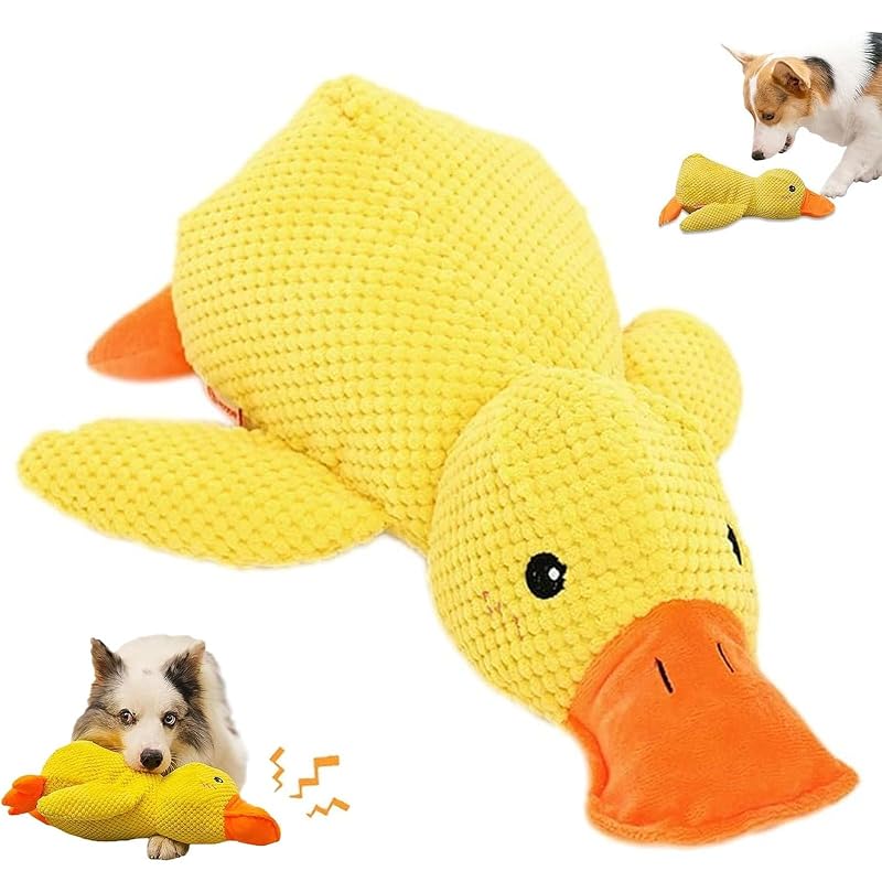 Brinquedo de Pelúcia para Cães Pato Amarelo com Som de Quá-Quá Mellow Dog Calming Duck, 45,72 × 38,1 cm