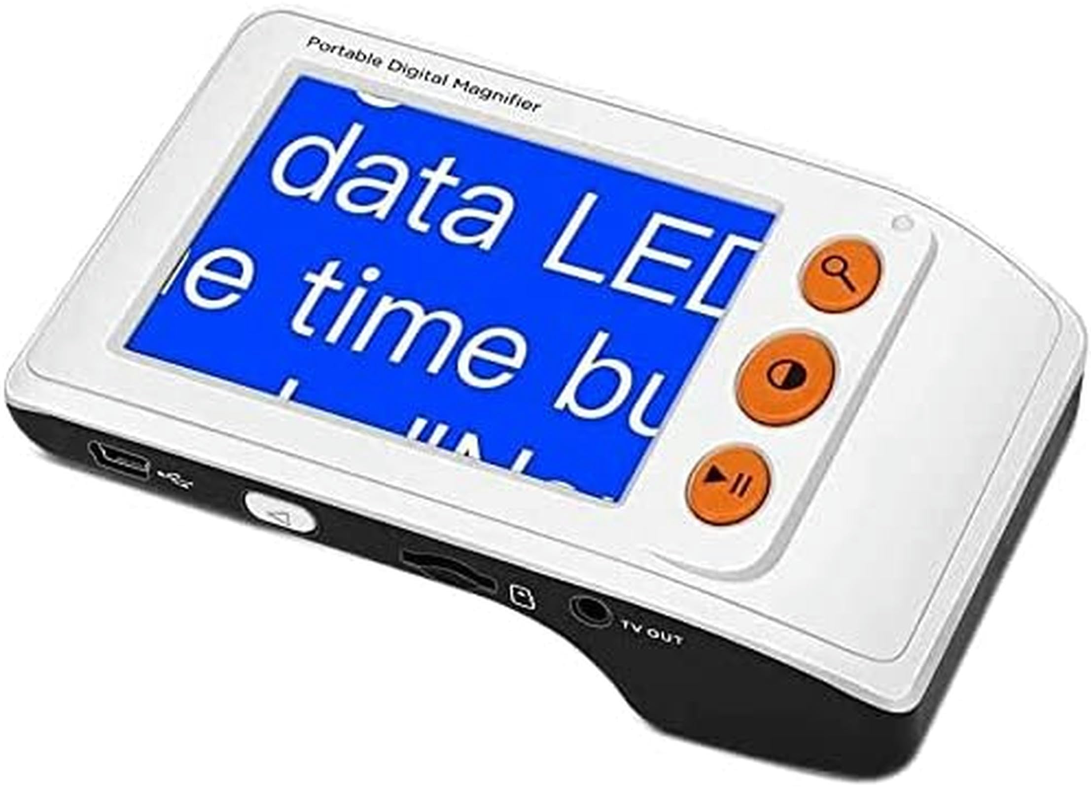 Przenośna Lupa Cyfrowa 3,5-Calowy Ekran Lcd, Przenośna Lupa Cyfrowa, 8 Trybów Kolorów, Elektroniczne Pomoce Do Czytania Wideo, Zoom 2-25X, Dla Osób Starszych Z Wadą Wzroku, Czarny, Biały
