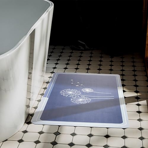 Miniatura 3 de CAIRIAC Tapete absorbente de diente de león, tapete de baño para suelo de baño, tapete de baño delgado que se ajusta debajo de la puerta,