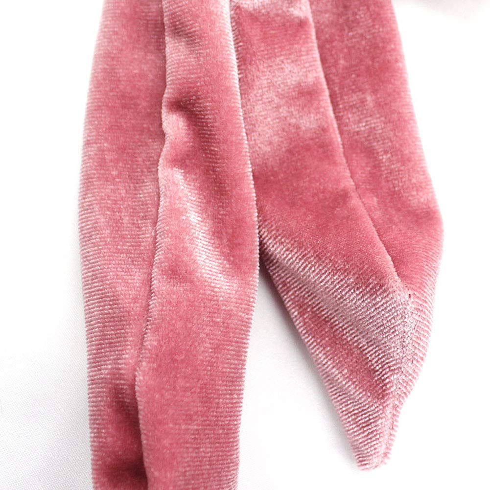 6 PCS Women Lady Velvet Elastics Hair Scrunchies Hair Ties Bow Soft Head Wrap Headbands Elastics Hair Tie Ponytail Holders Hair Accessories - Image 6