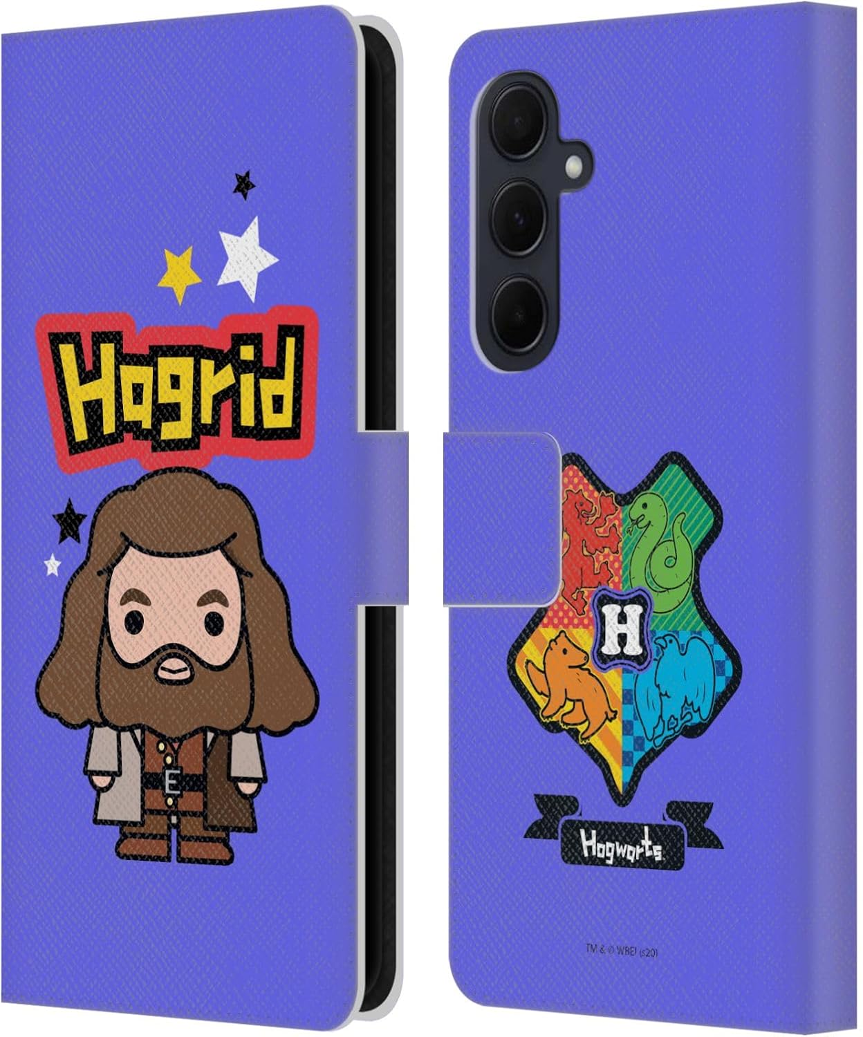 Head Case Designs Officially Licensed Harry Potter Hagrid Deathly Hallows XXVIII Leather Wallet Case Compatible with Samsung Galaxy A35 5G