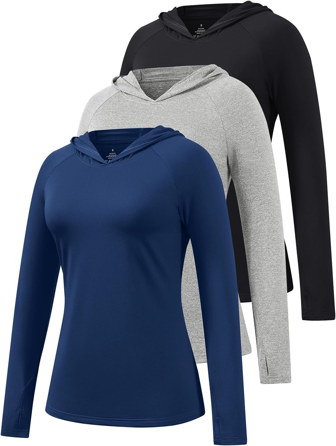 Xelky Women's Hoodie Long Sleeve Sun Shirts Lightweight UV Protection Hooded Shirt Athletic Hoodie with Thumb Hole