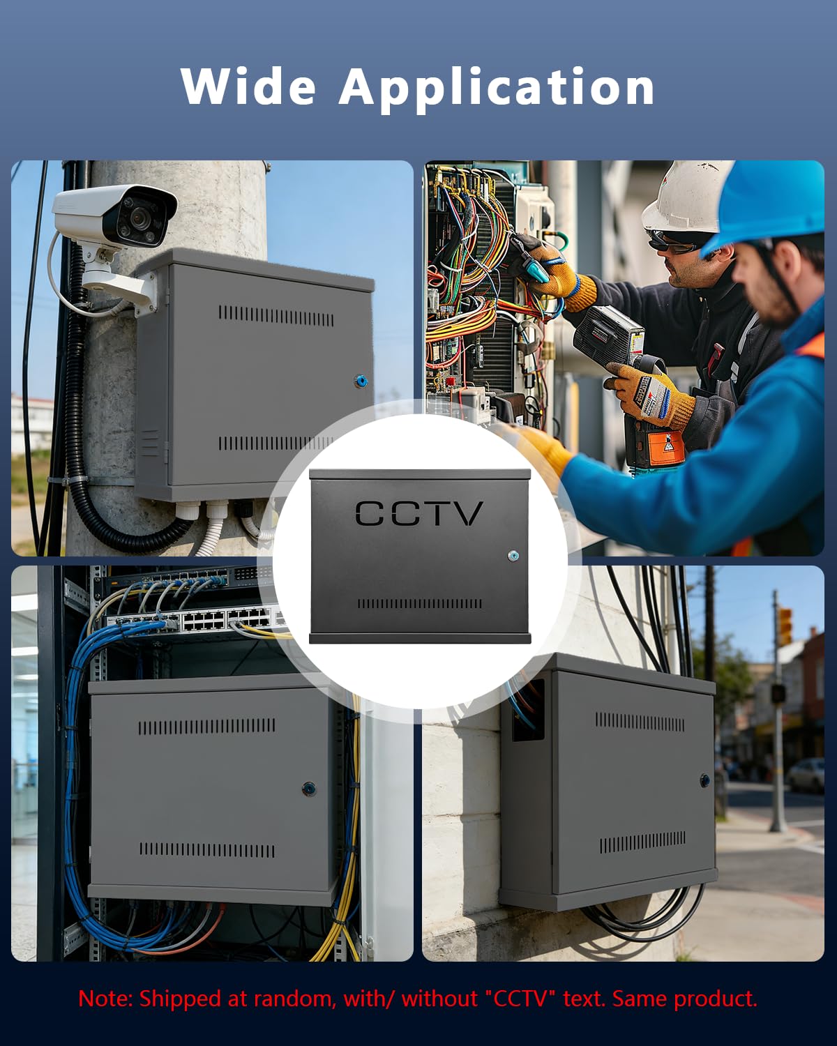 Caja de fuente de alimentación distribuida CCTV para cámara de seguridad, color negro (paquete de 1)