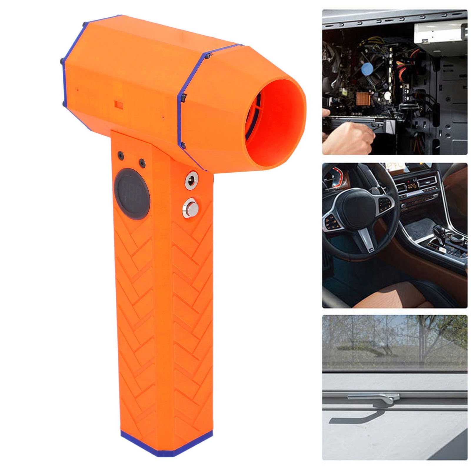 Soplador de Aire Eléctrico, Potente Ventilador para Limpieza Industrial, Batería de 32000 MAh, Pantalla LCD, Conducto de 64 Mm de Alta Velocidad [Uso Industrial]