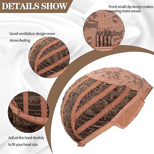 Miniatura 6 de Pelucas rubias afro rizadas cortas rizadas pelucas completas marrón mezclado rubio sintético resistente al calor pelucas para mujeres africanas con