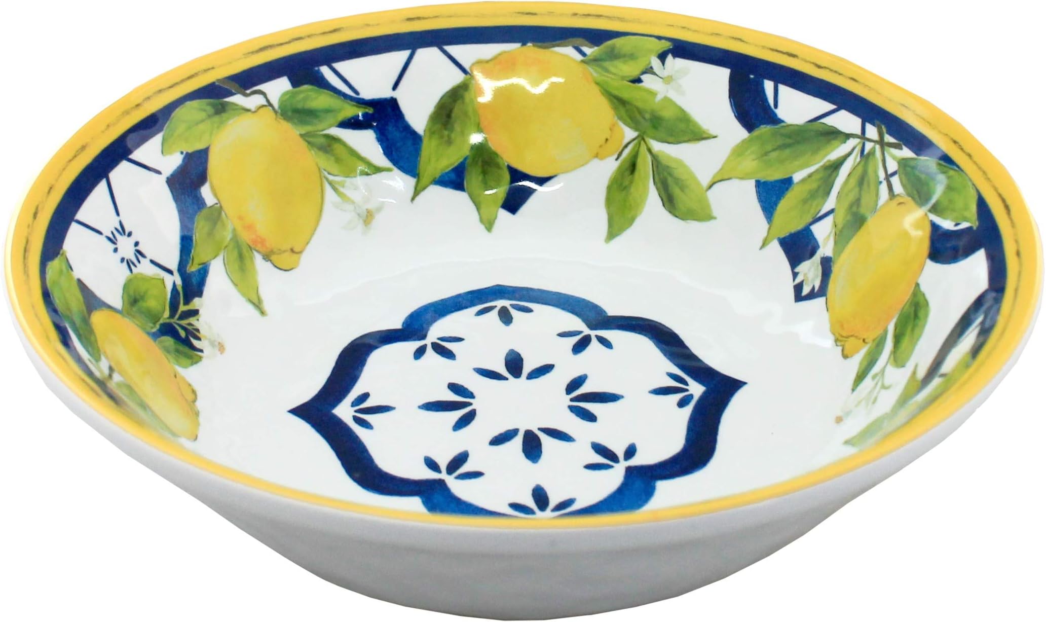 Le Cadeaux242PAL Palermo Melamine Salad or Cereal Bowls, Set of 4, Lemon