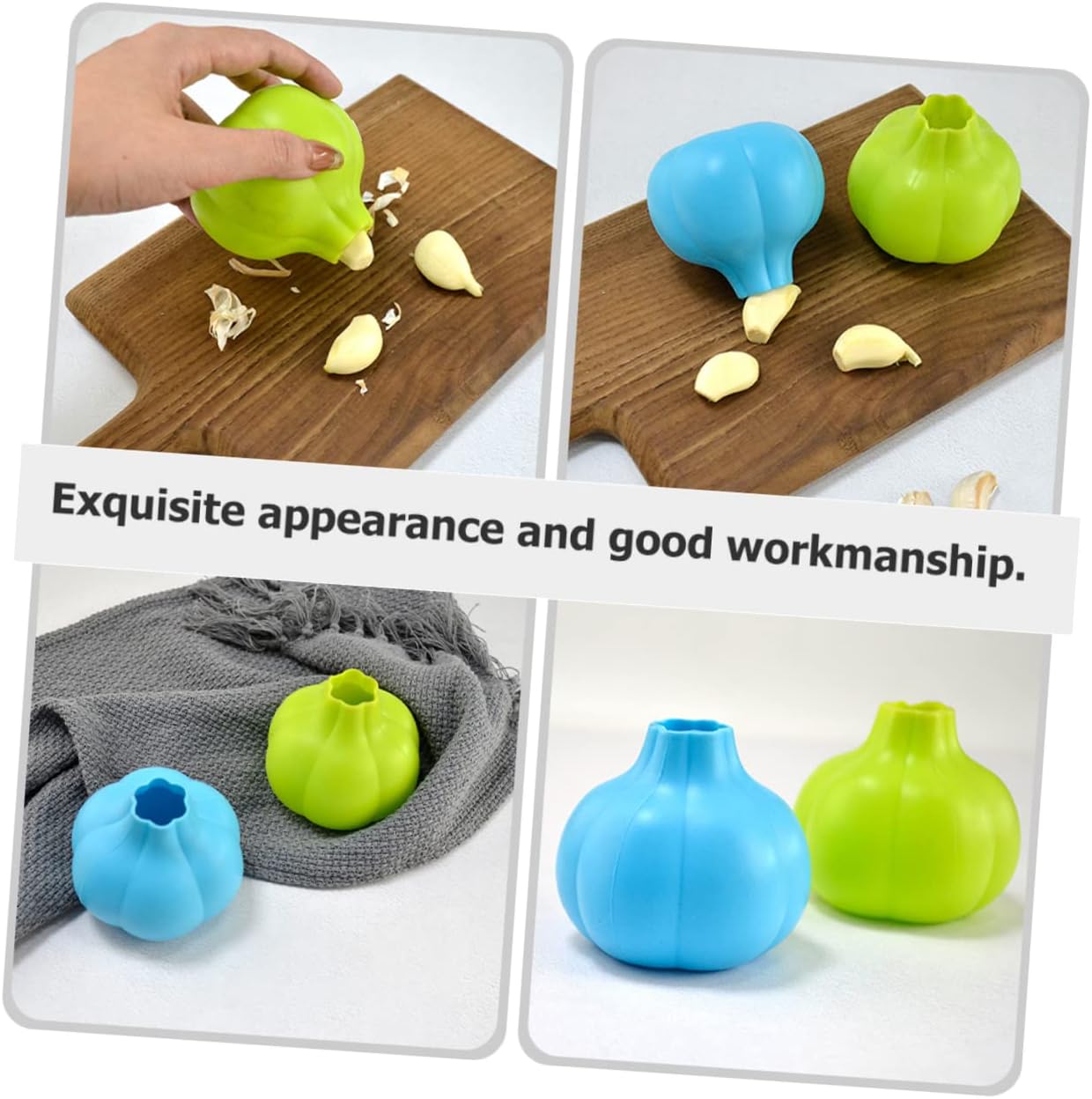 6 Pcs Garlic Peeler Garlic Clove Peeler Garlic Skin Remover Keeper Garlic Peeling Machine Garlic Tool Garlic Roller Peeler Silicone Garlic Peelers Peel The Garlic Peeler