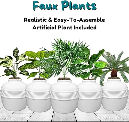 Miniatura 129 de Good Pet Stuff Kit original de caja de arena oculta y forro reutilizable, maceta redonda cerrada con plantas artificiales, sistema de filtro de olor